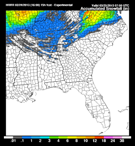 Snow through Sun 2 am