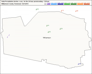 rain totals Wiliamson