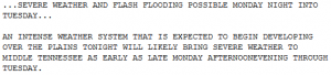 NWS statement