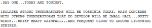 hazardous Weather Outlook