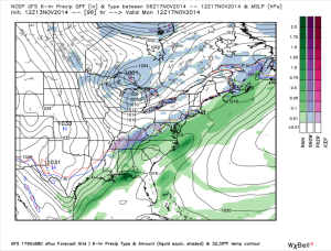 6z - 12z Monday MSLP prcip type
