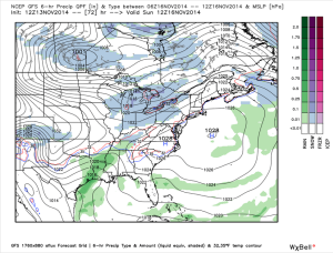6z - 12z Sunday MSLP precip type