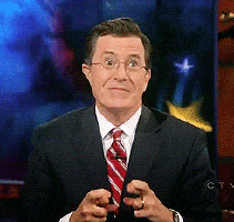 stephen colbert fingers crossed