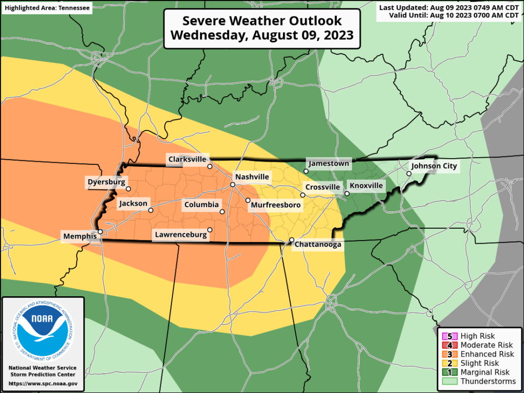 Two Rounds of Potentially Severe Weather Nashville Severe Weather